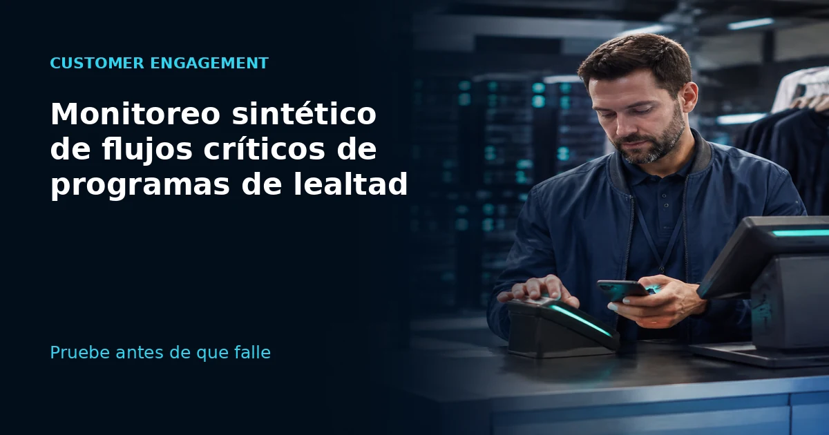 Ingeniero prueba un flujo de compra y redención antes de que lo use el cliente.